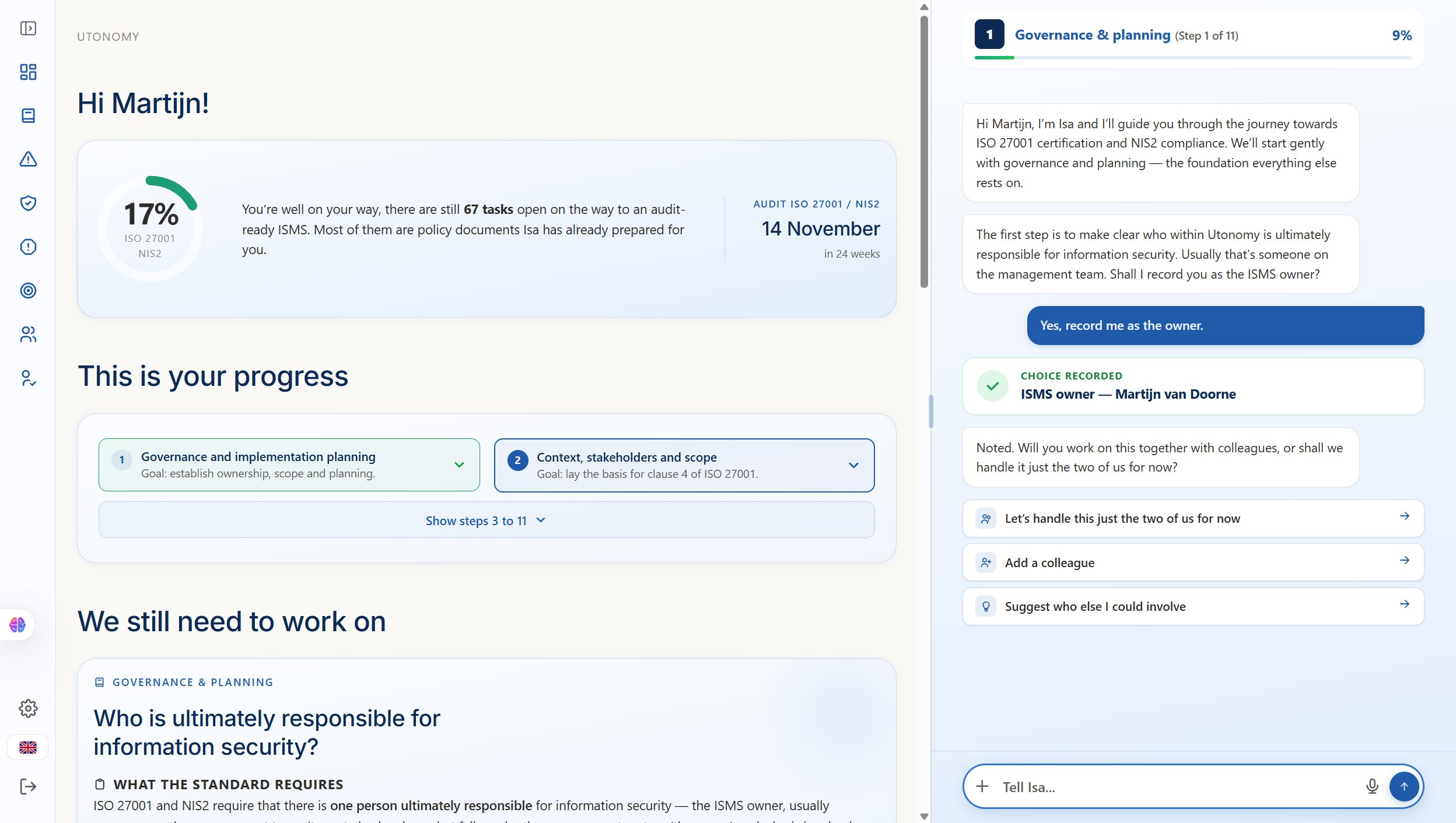 AISMS dashboard